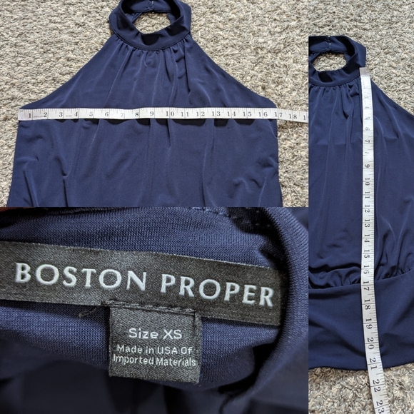 Boston Proper Blue Sleeveless Halter Tank Top XS - Picture 7 of 7